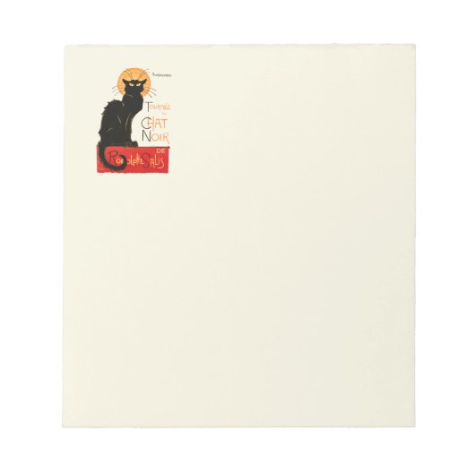 Steinlen Zwarte Kat Klassieke Franse Chat Noir Pos Notitieblok (Voorkant)