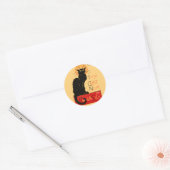 Steinlen Zwarte Kat Klassieke Franse Chat Noir Pos Ronde Sticker (Envelop)