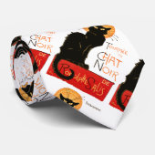 Steinlen Zwarte Kat Klassieke Franse Chat Noir Pos Stropdas (Opgerold)