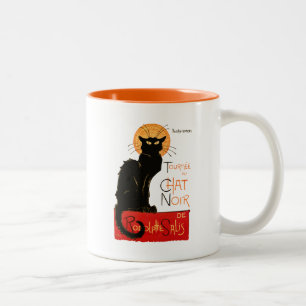 Steinlen Zwarte Kat Klassieke Franse Chat Noir Pos Tweekleurige Koffiemok