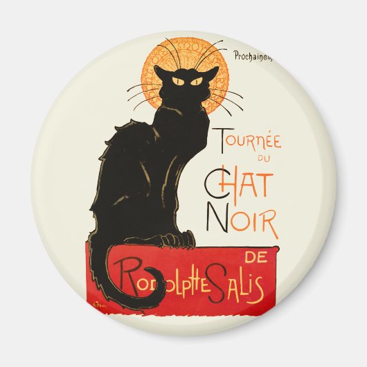 Steinlen Zwarte Kat Klassieke Kunst Magneet (Voorkant)