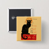 Steinlen Zwarte Kat Klassieke Kunst Vierkante Button 5,1 Cm (Voorkant /achterkant)