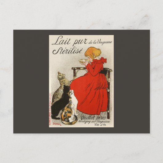 Steinlen's Lait pur Stérilisé Briefkaart (Voorkant)