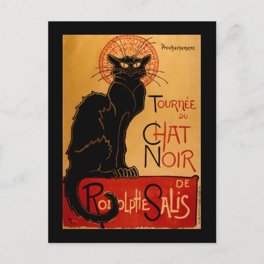 Steinlen's Le Chat Noir Briefkaart (Voorkant)