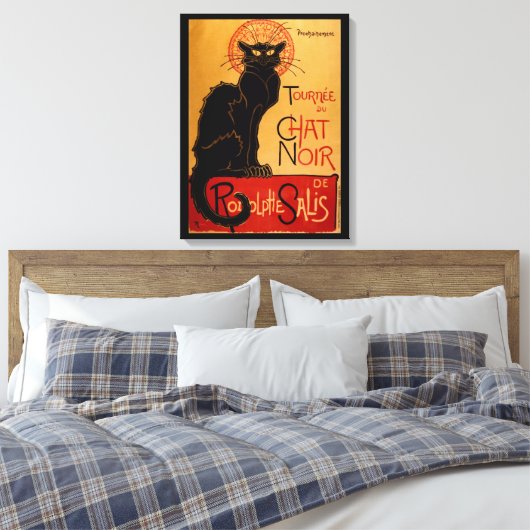 Steinlen's Le Chat Noir Canvas Afdruk (Insitu (Slaapkamer))