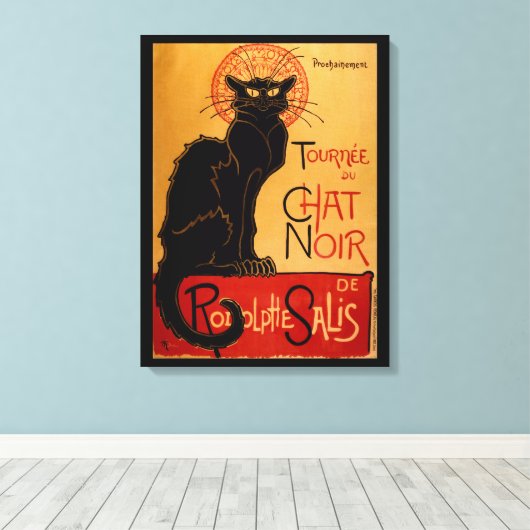 Steinlen's Le Chat Noir Canvas Afdruk (Insitu (Houten vloer))