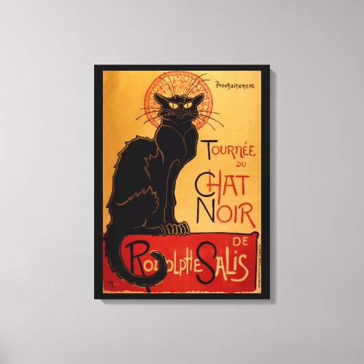 Steinlen's Le Chat Noir Canvas Afdruk (Voorkant)