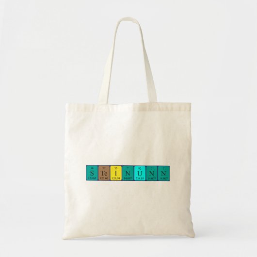 Steinunn periodieke lijstnaam canvas tas (Voorkant)