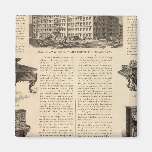 Steinway en Sons, pianoproducenten Magneet (Voorkant)