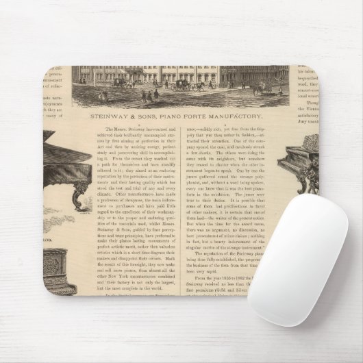 Steinway en Sons, pianoproducenten Muismat (Met muis)