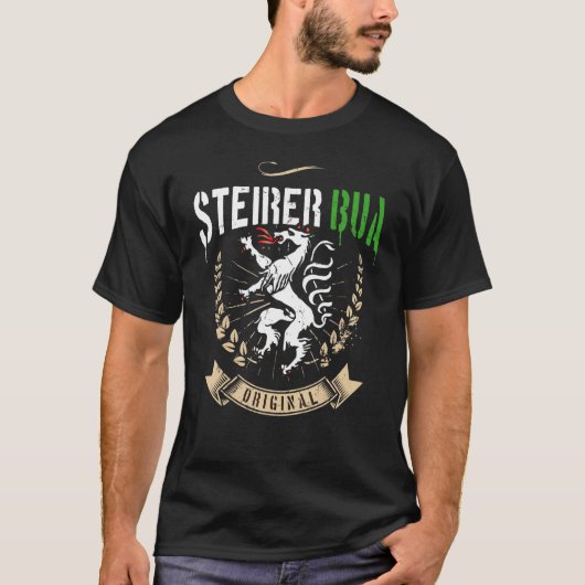 Steirer Bua Steiermark Wapenschild Panther Steire T-shirt (Voorkant)
