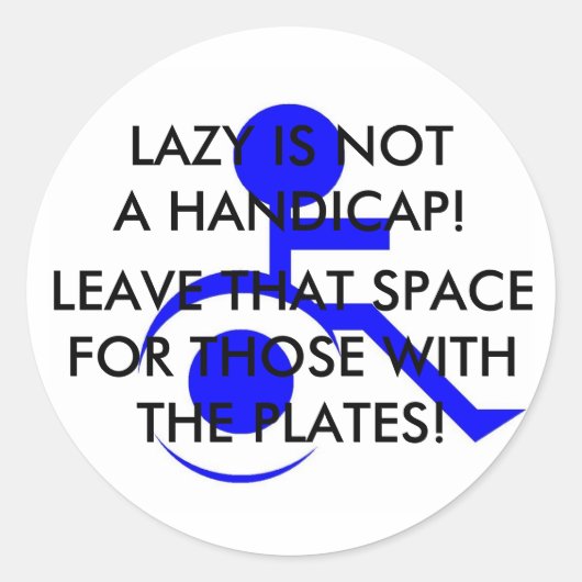 STEK DAT BERICHT OP WAAR HET BEHOORT! RONDE STICKER (Voorkant)