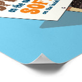 Stekelig aan de buitenkant grappig egel picket tek poster (Hoek)