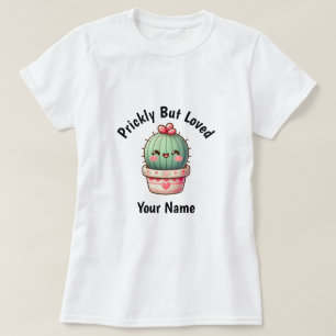Stekelig maar geliefd Kawaii Cactus T-Shirt naar m