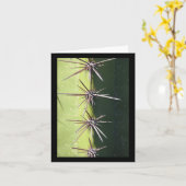 Stekelige Cactus Close-up Verticale Sticker Kaart (Gele Bloem)