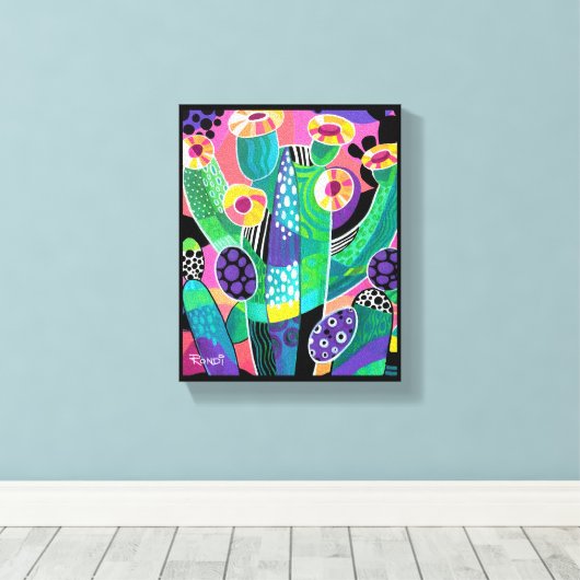 stekelige Pop Canvas Afdruk (Insitu (Houten vloer))