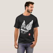 Stekelige schelp sumi e grappig t-shirt (Voorkant volledig)
