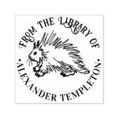 Stekelige Stekelvarken Bibliotheek Boeknaam Zelfinktende Stempel (Design)