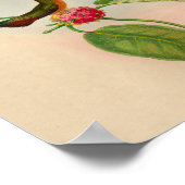  stekelkogels afdrukken Rode bloemen Poster (Hoek)