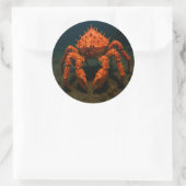 stekelkoningskrab ronde sticker (Tas)
