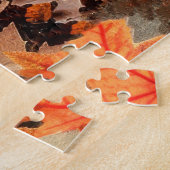 stekelvarken in herfstbladeren 20x30 legpuzzel (Zijkant)