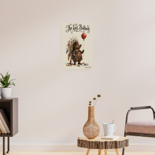 Stekelvarken met een Rode Ballon Poster