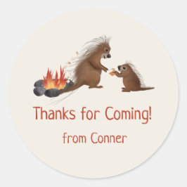 stekelvarken smores favor sticker