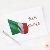 STEKER ** MERRY CHRISTMAS ** "ITALIAANSE STIKER" RECHTHOEKIGE STICKER (Envelop)