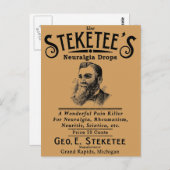 Steketee's Neuralgia drups Grand Rapids, MI Briefkaart (Voorkant / Achterkant)
