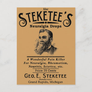 Steketee's Neuralgia drups Grand Rapids, MI Briefkaart