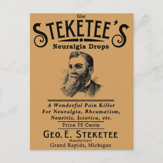 Steketee's Neuralgia drups Grand Rapids, MI Briefkaart