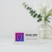 stekker | Elektricien-Logo Visitekaartje (Staand voorkant)