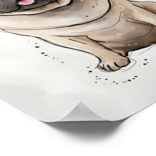 stekker | Honden afdrukken | Hond Art Print (Hoek)