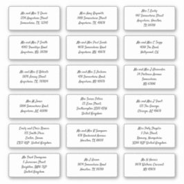Stel 18 individuele ontvangersnaam Adres Verzendin Sticker