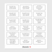 Stel 18 individuele ontvangersnaam Adres Verzendin Sticker (Vel)