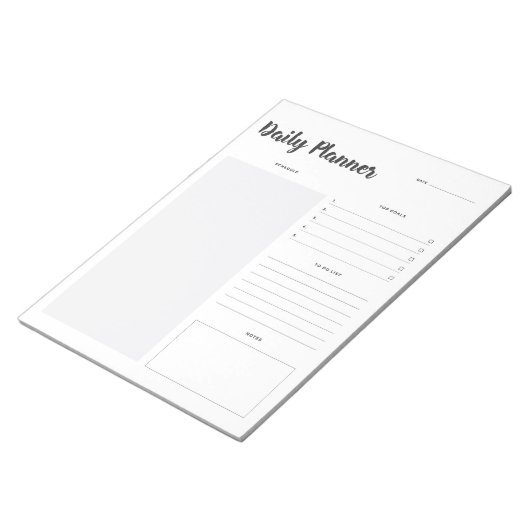 Stel 1 Notitieblok voor dagelijkse planner in (Schuin)