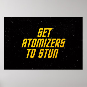 Stel atomizers in voor studie poster