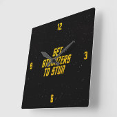 Stel atomizers in voor studie vierkante klok (Hoek)