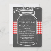 Stel de Bar Mason Jar Chalk Couples Shower bij Kaart (Voorkant)