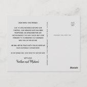 Stel de datum van de bruiloft noodlijdende script  briefkaart (Achterkant)