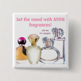 Stel de geurstoffen van de Mood~AVON in Vierkante Button 5,1 Cm