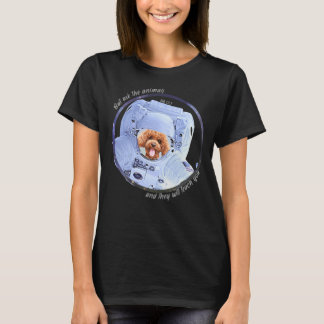 Stel de pleister van de Dog in de ruimtebijbel de  T-shirt