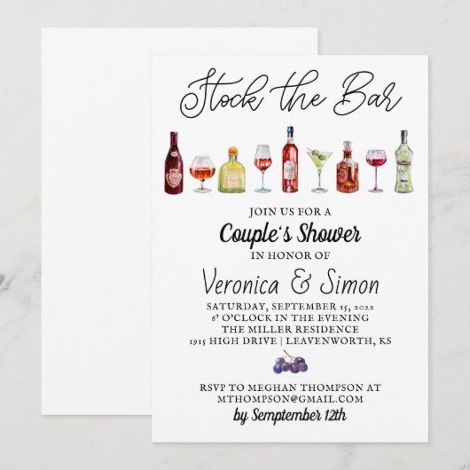 Stel de schoen van de Bar Couple in Kaart (Voorkant / Achterkant)