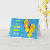 STEL DE SCHOENEN WEG EN GRAB UW TEENSLIPPERS KAART (Gele Bloem)