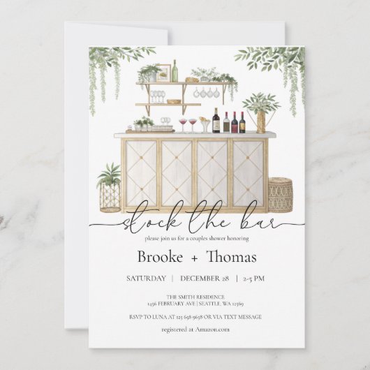 Stel de storingsuitnodiging van de Bar Couple in Kaart (Voorkant)