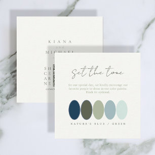 Stel de Tone Blue Green Color Palette ID1046 in Informatiekaartje