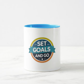 Stel doelen en ga voor Motivatie Mok