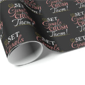 Stel doelen en verpletter ze Quote Cadeaupapier (Rol Hoek)