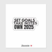 Stel Doelen. Maak Notities. 2025 Sticker (Vel)