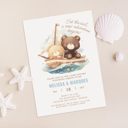 Stel een Sail Beer Nieuw Adventure Baby shower Inv Kaart